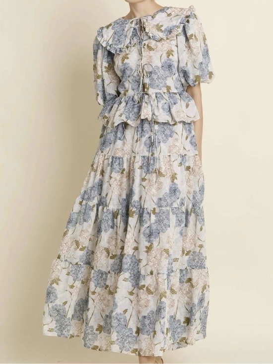 Tuckernuck Dresses & Skirts - L🩵VE!!!  NIB Hydrangea Maxi Skirt Set Sz Medium 8 10 Tuckernuck